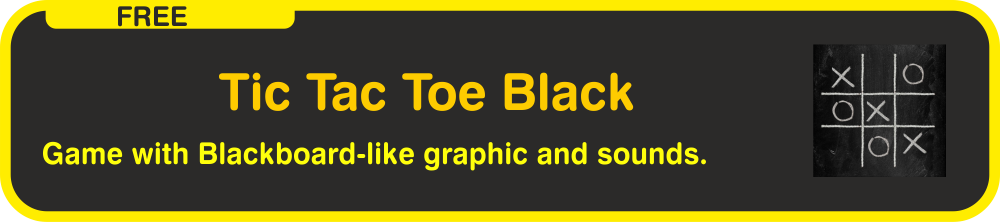 Tic Tac Toe Black